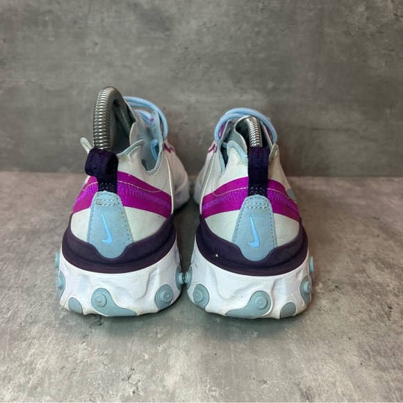Nike React Element 55 Running Shoes BQ2728-008 Womens sz 8 - blue/white - Picture 4 of 6